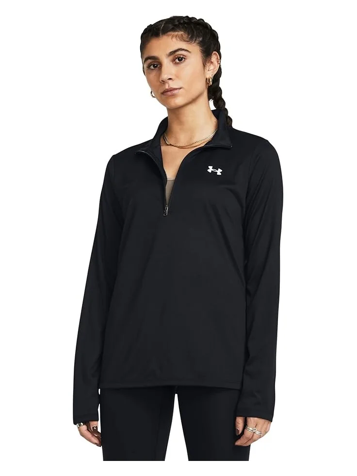 Пуловер Under Armour Tech 1/2 Zip Solid — изображение 1 из 2, черный/белый