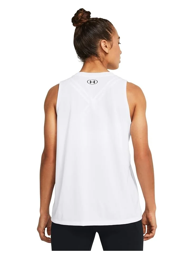 Топ Under Armour Tech Tank Solid — изображение 2 из 2, белый/черный