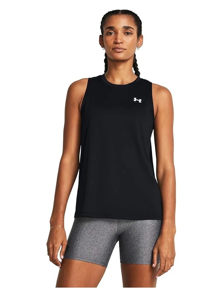 Топ Under Armour Tech Tank Solid — изображение 1 из 2, черный/белый