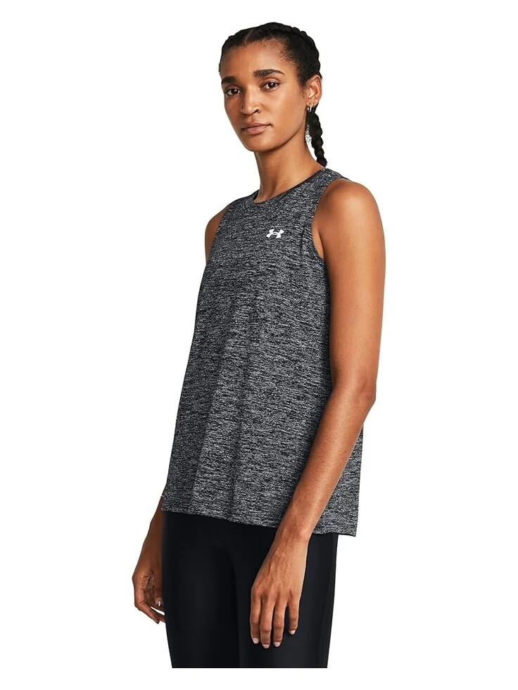 Топ Under Armour Tech Tank Twist — изображение 1 из 2, черный/белый