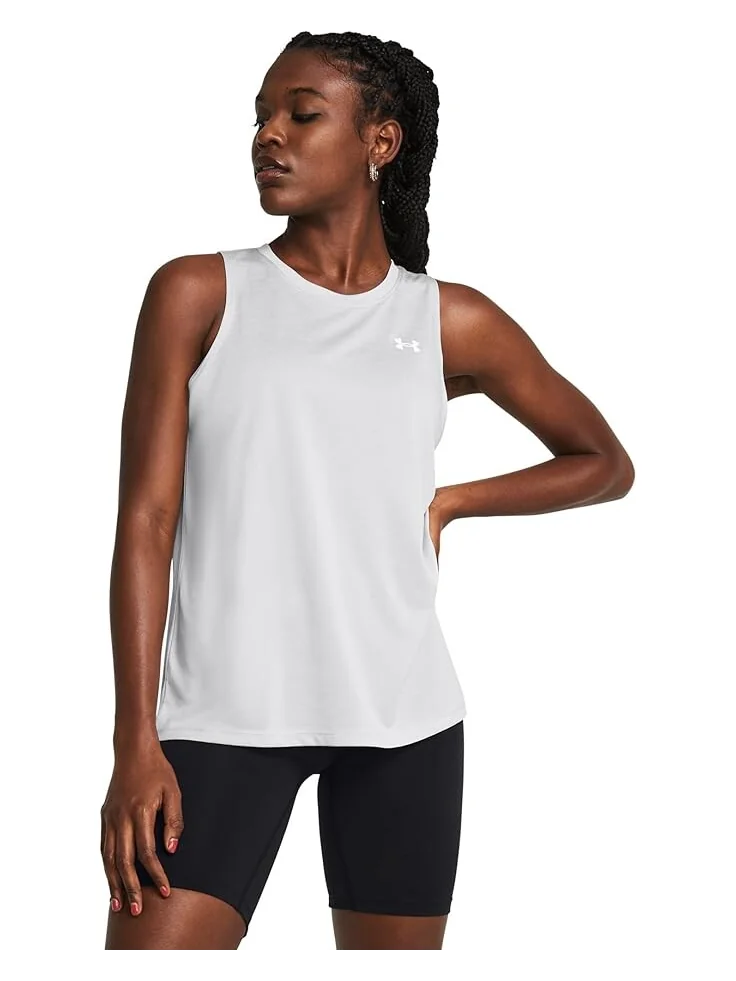 Топ Under Armour Tech Tank Twist — изображение 1 из 2, серый/белый/белый