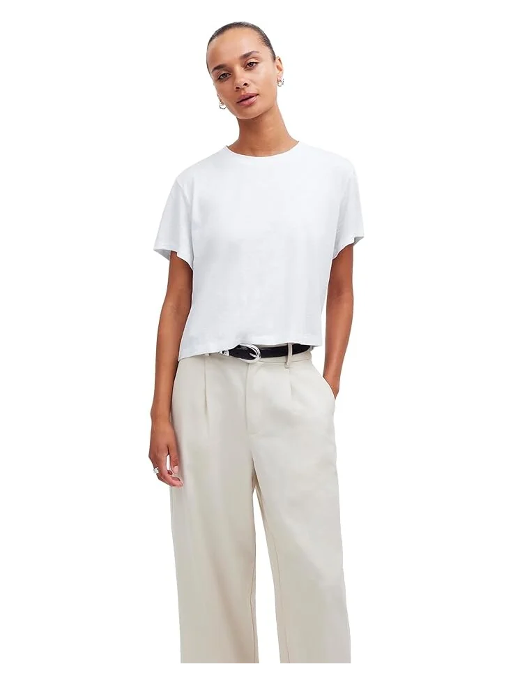 Футболка Madewell Bella Tee Slub — изображение 1 из 2, белый