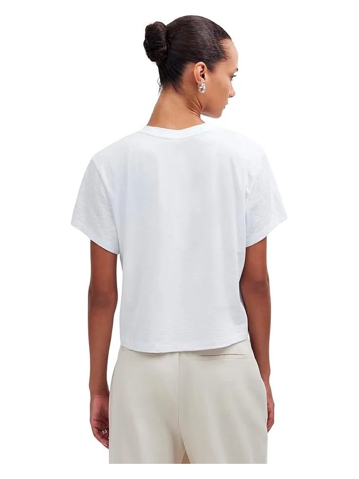 Футболка Madewell Bella Tee Slub — изображение 2 из 2, белый