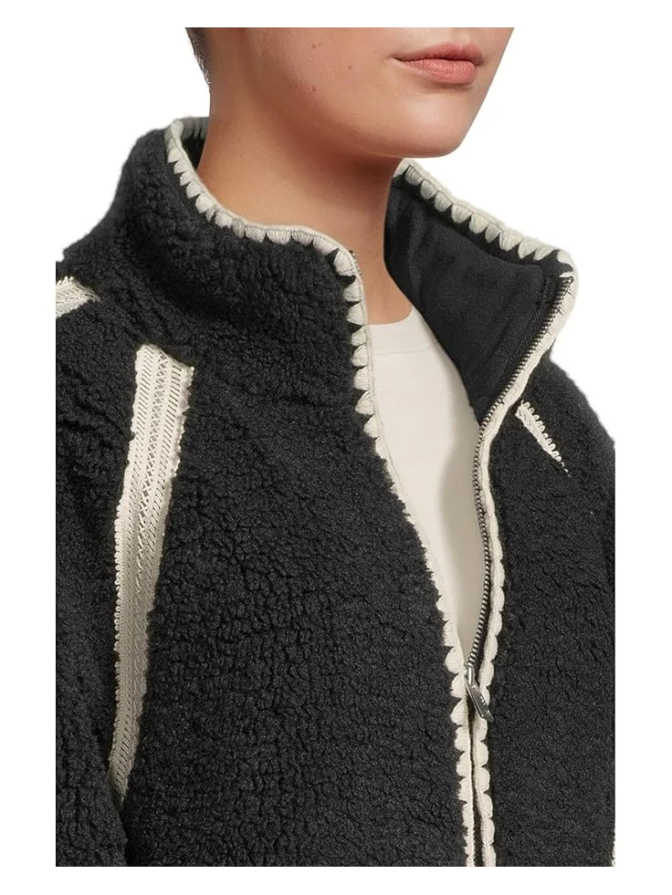 Куртка UGG Nikia Crochet Uggfluff Jacket — изображение 4 из 5, черный