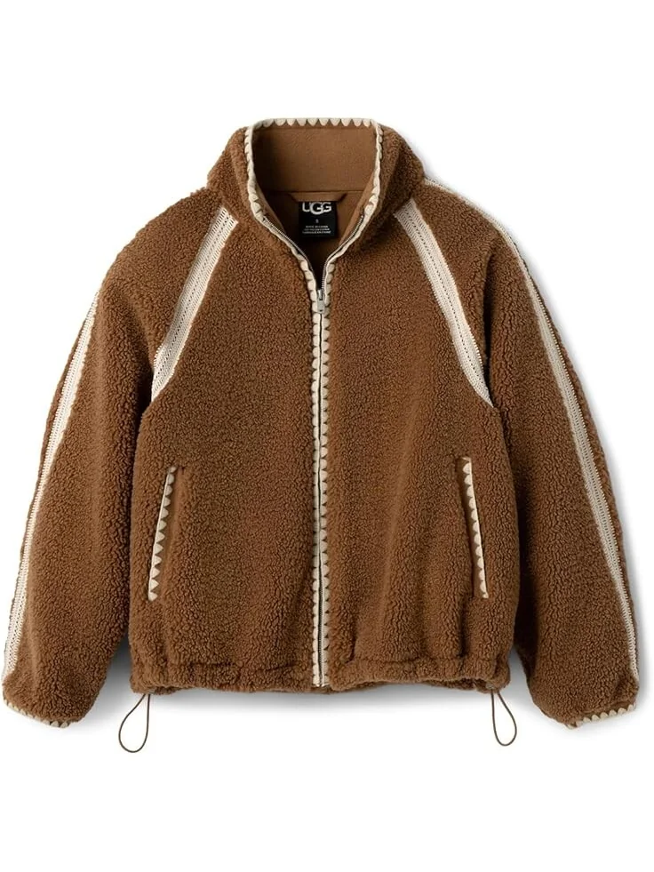 Куртка UGG Nikia Crochet Uggfluff Jacket — изображение 1 из 2, орех