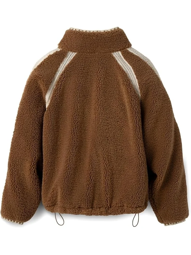 Куртка UGG Nikia Crochet Uggfluff Jacket — изображение 2 из 2, орех