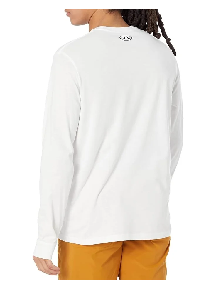 Лонгслив Under Armour Sportstyle Left Chest Long Sleeve — изображение 2 из 2, белый/черный