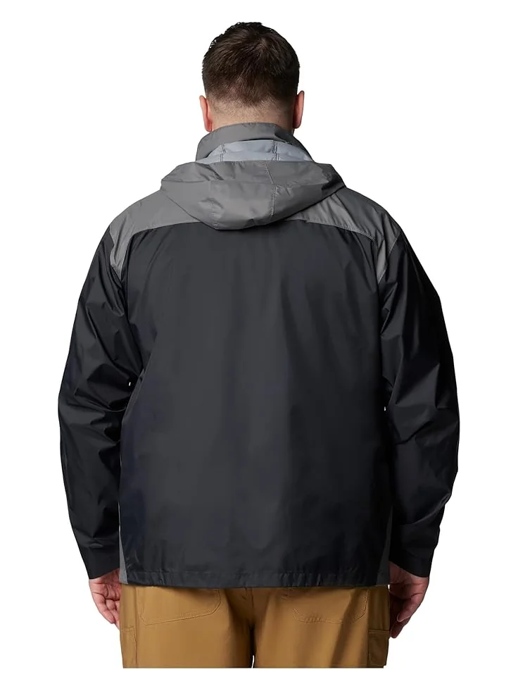 Куртка Columbia Big & Tall Glennaker Lake II Rain Jacket — изображение 2 из 6, черный/серый