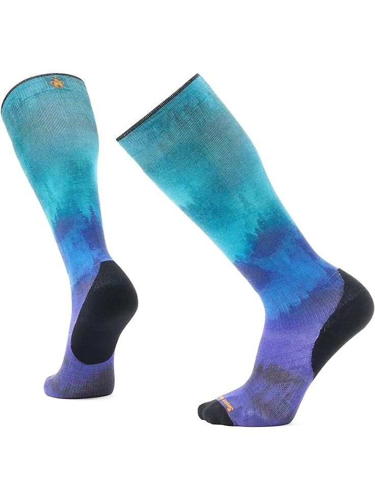 Носки Smartwool Ski Targeted Cushion Compression Print Over The Calf Socks — изображение 1 из 1, черный