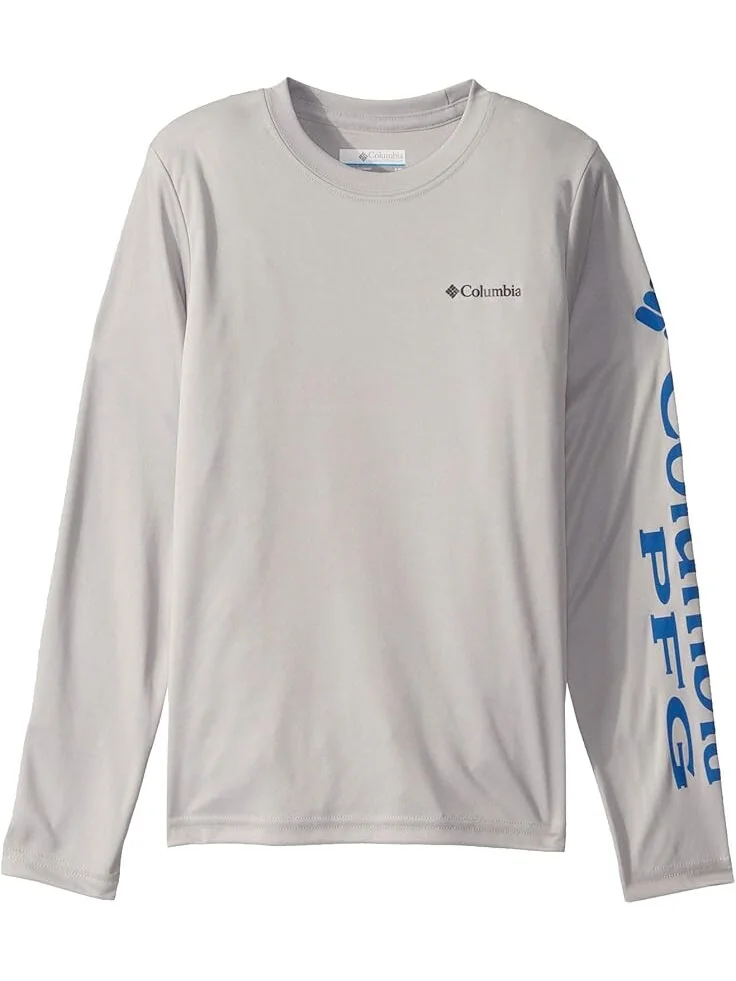 Футболка Columbia Kids Terminal Tackle L/S Tee — изображение 1 из 1, серый/синий
