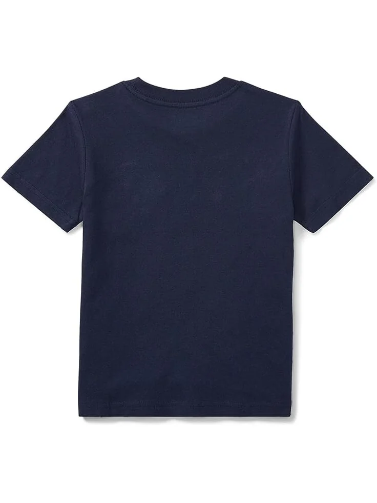 Толстовка Polo Ralph Lauren Kids Short Sleeve Jersey T-Shirt — изображение 2 из 2, темно-синий