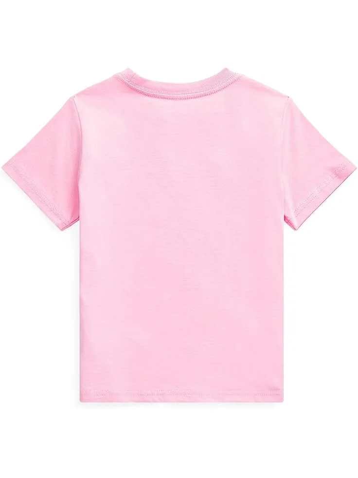 Толстовка Polo Ralph Lauren Kids Short Sleeve Jersey T-Shirt — изображение 2 из 2, розовый