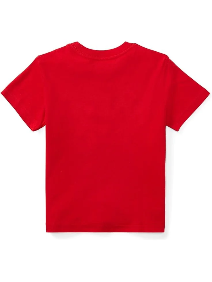 Толстовка Polo Ralph Lauren Kids Short Sleeve Jersey T-Shirt — изображение 2 из 2, красный