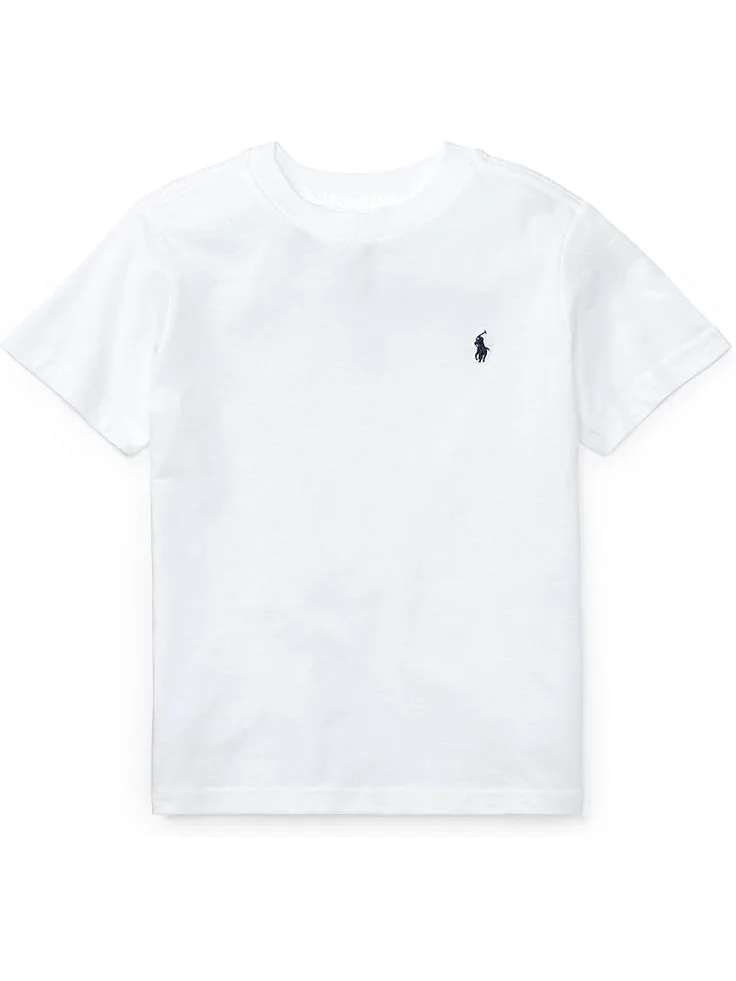 Толстовка Polo Ralph Lauren Kids Short Sleeve Jersey T-Shirt — изображение 1 из 2, белый