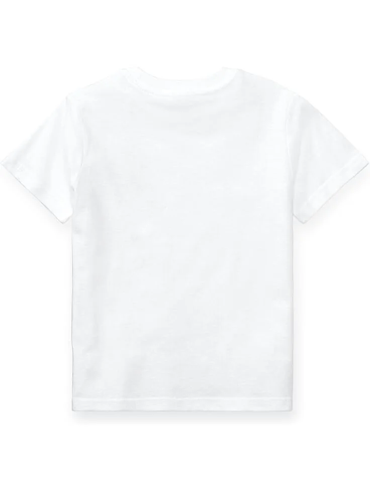 Толстовка Polo Ralph Lauren Kids Short Sleeve Jersey T-Shirt — изображение 2 из 2, белый