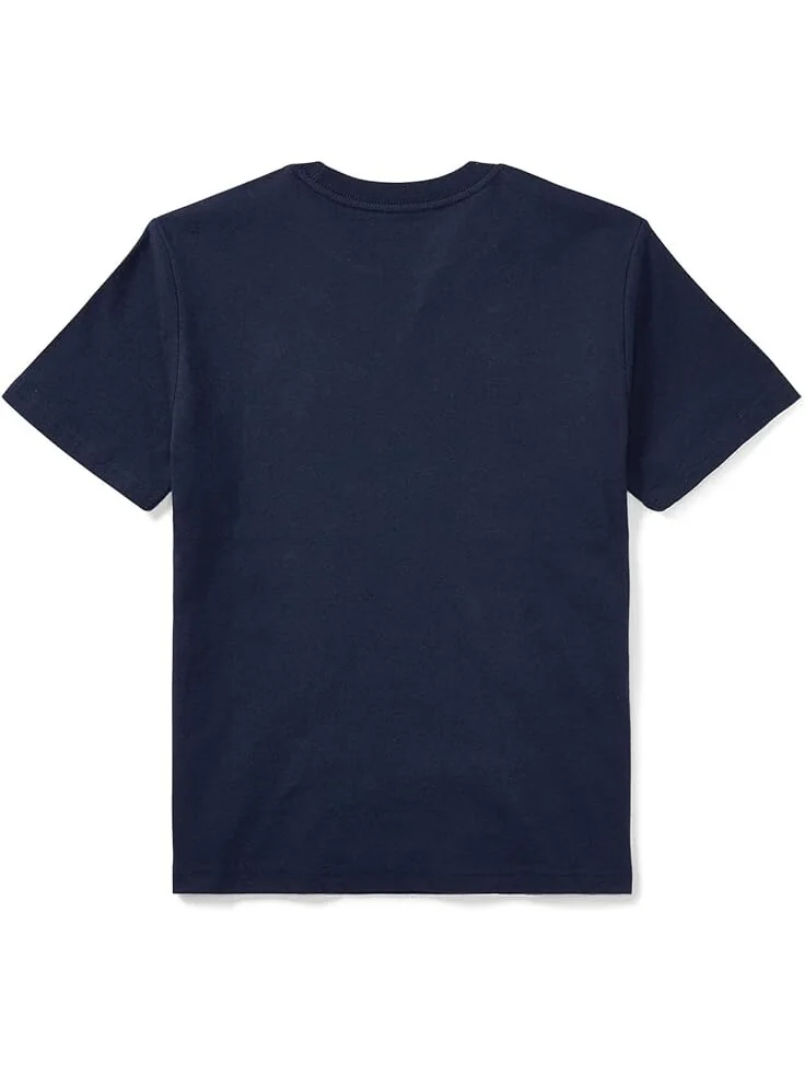 Толстовка Polo Ralph Lauren Kids Short Sleeve Jersey T-Shirt — изображение 2 из 2, темно-синий