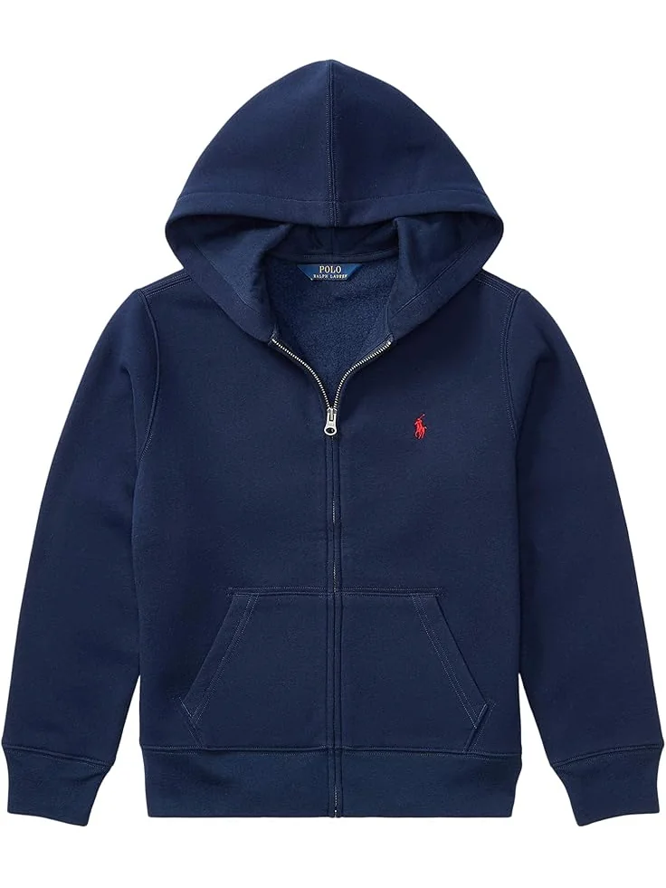 Худи Polo Ralph Lauren Kids Cotton-Blend-Fleece Hoodie — изображение 1 из 3, темно-синий