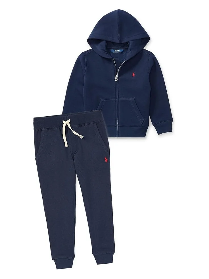 Худи Polo Ralph Lauren Kids Cotton-Blend-Fleece Hoodie — изображение 3 из 3, темно-синий