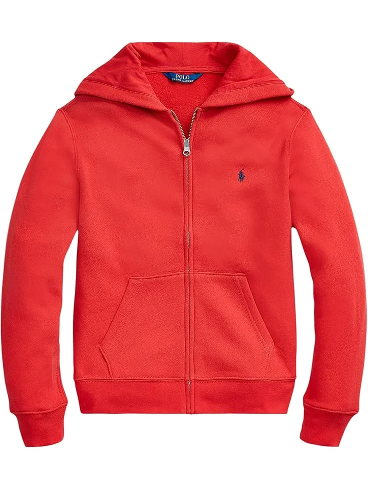 Худи Polo Ralph Lauren Kids Cotton-Blend-Fleece Hoodie — изображение 1 из 4, красный