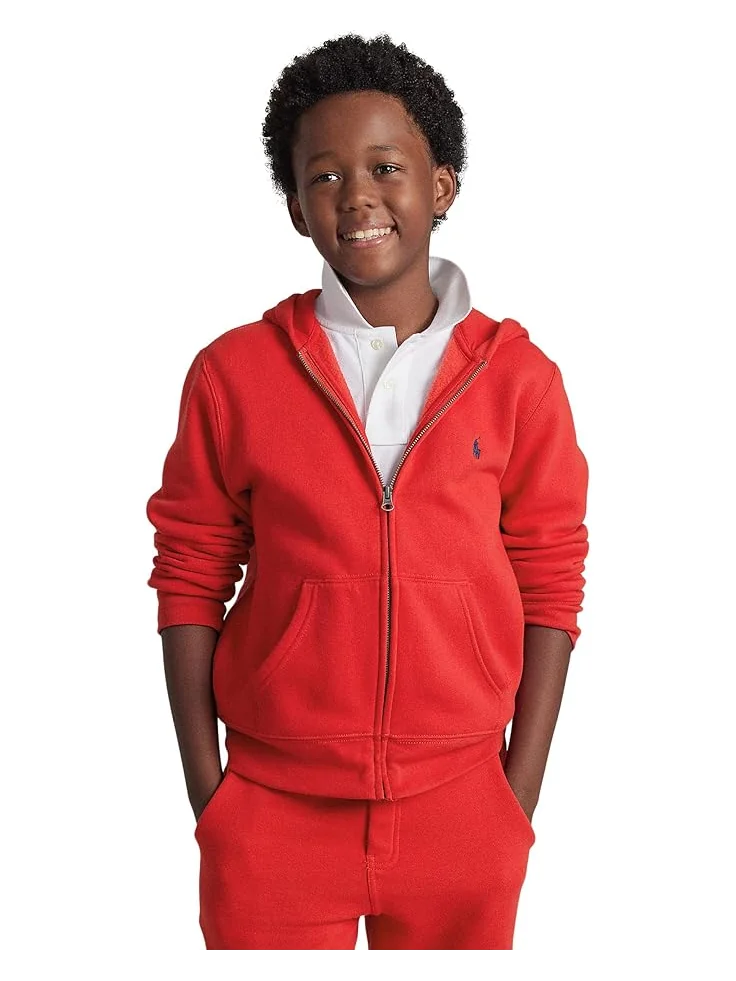 Худи Polo Ralph Lauren Kids Cotton-Blend-Fleece Hoodie — изображение 4 из 4, красный