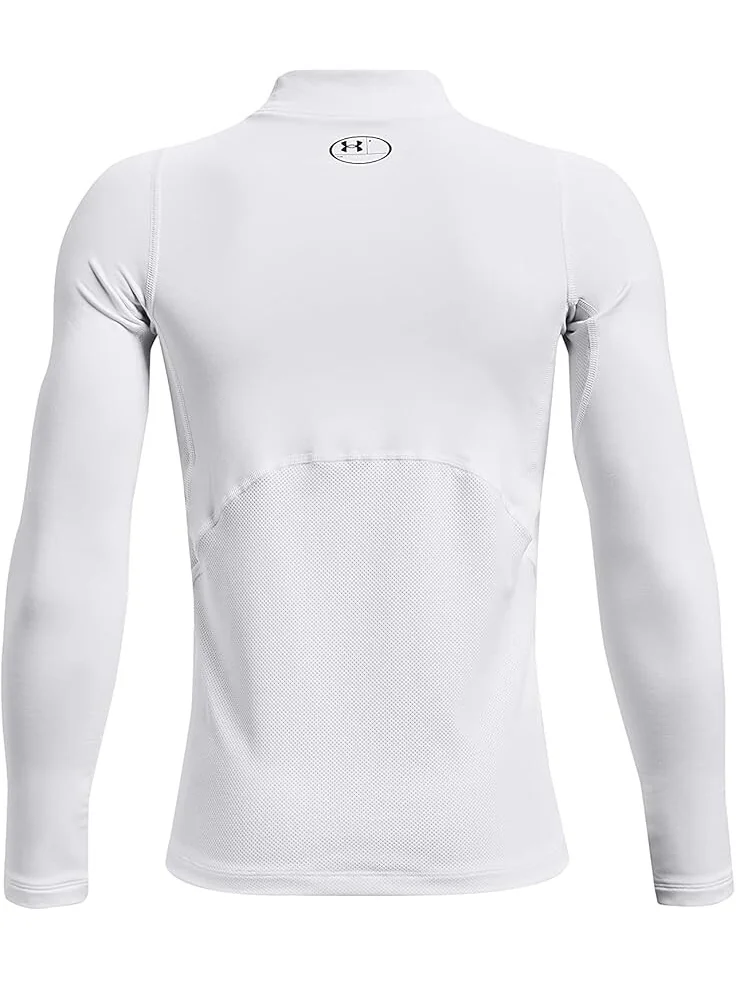 Толстовка Under Armour Kids ColdGear Armour Mock Long Sleeve T-Shirt — изображение 2 из 2, белый/черный