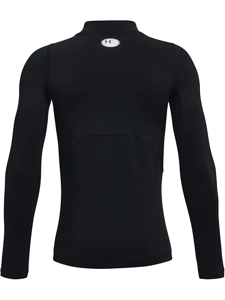 Толстовка Under Armour Kids ColdGear Armour Mock Long Sleeve T-Shirt — изображение 2 из 2, черный/белый