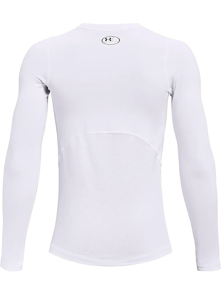 Толстовка Under Armour Kids ColdGear Armour Long Sleeve T-Shirt — изображение 2 из 2, белый/черный