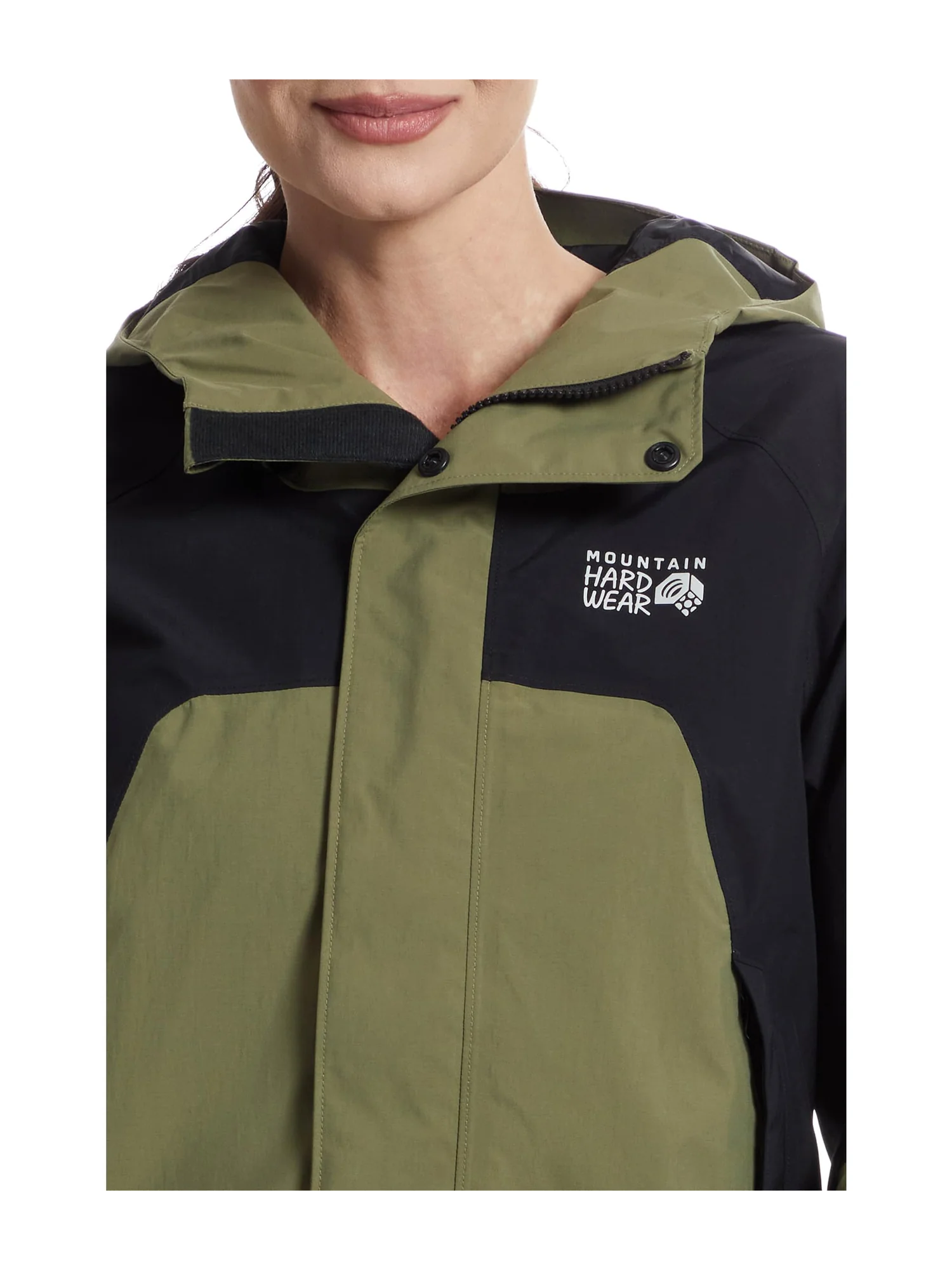 Куртка Mountain Hardwear 2L Full Zip Jacket — изображение 4 из 5, оливковый/черный
