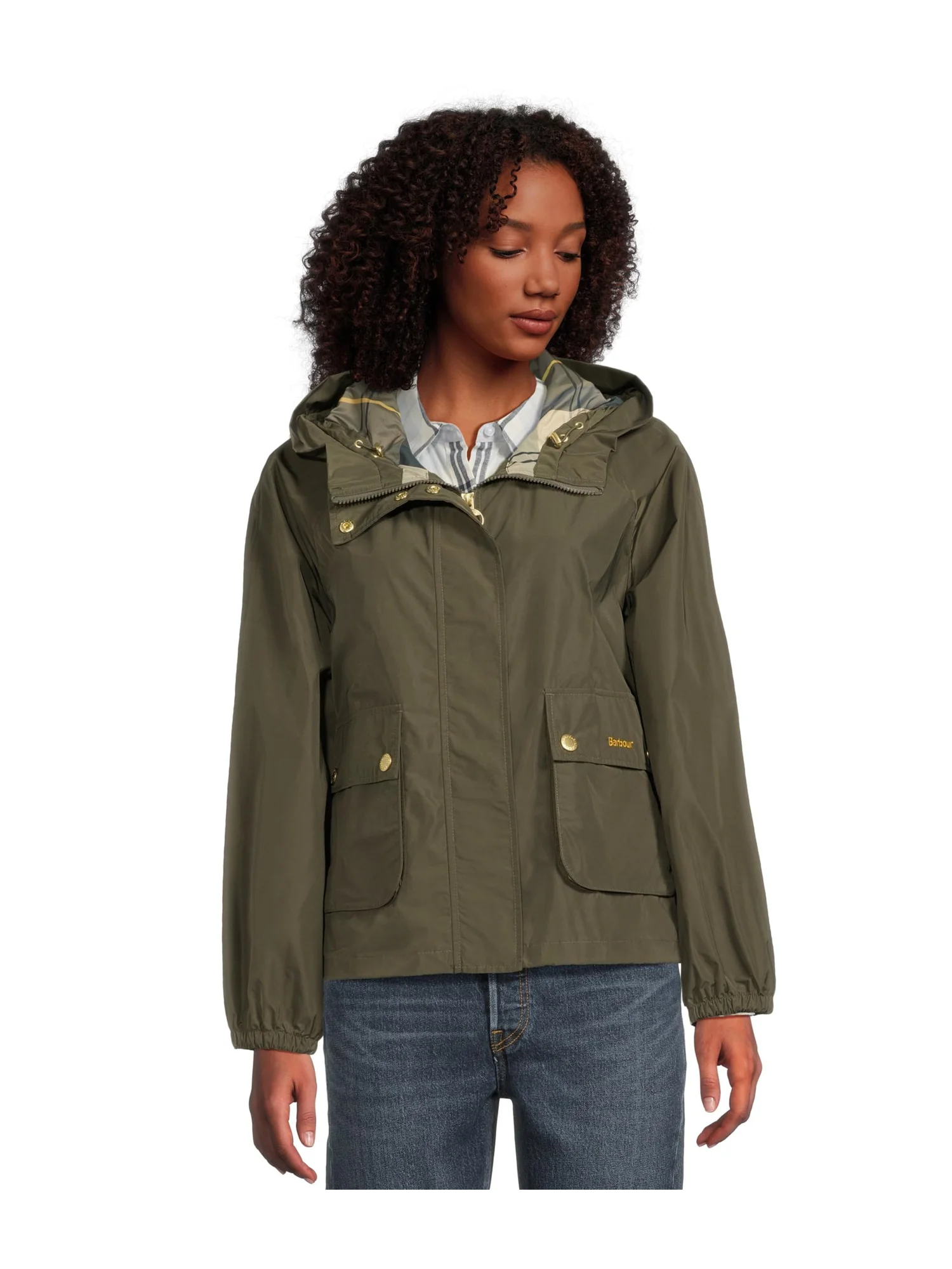 Куртка Barbour Barbour Mae Showerproof Jacket — изображение 1 из 5, оливковый