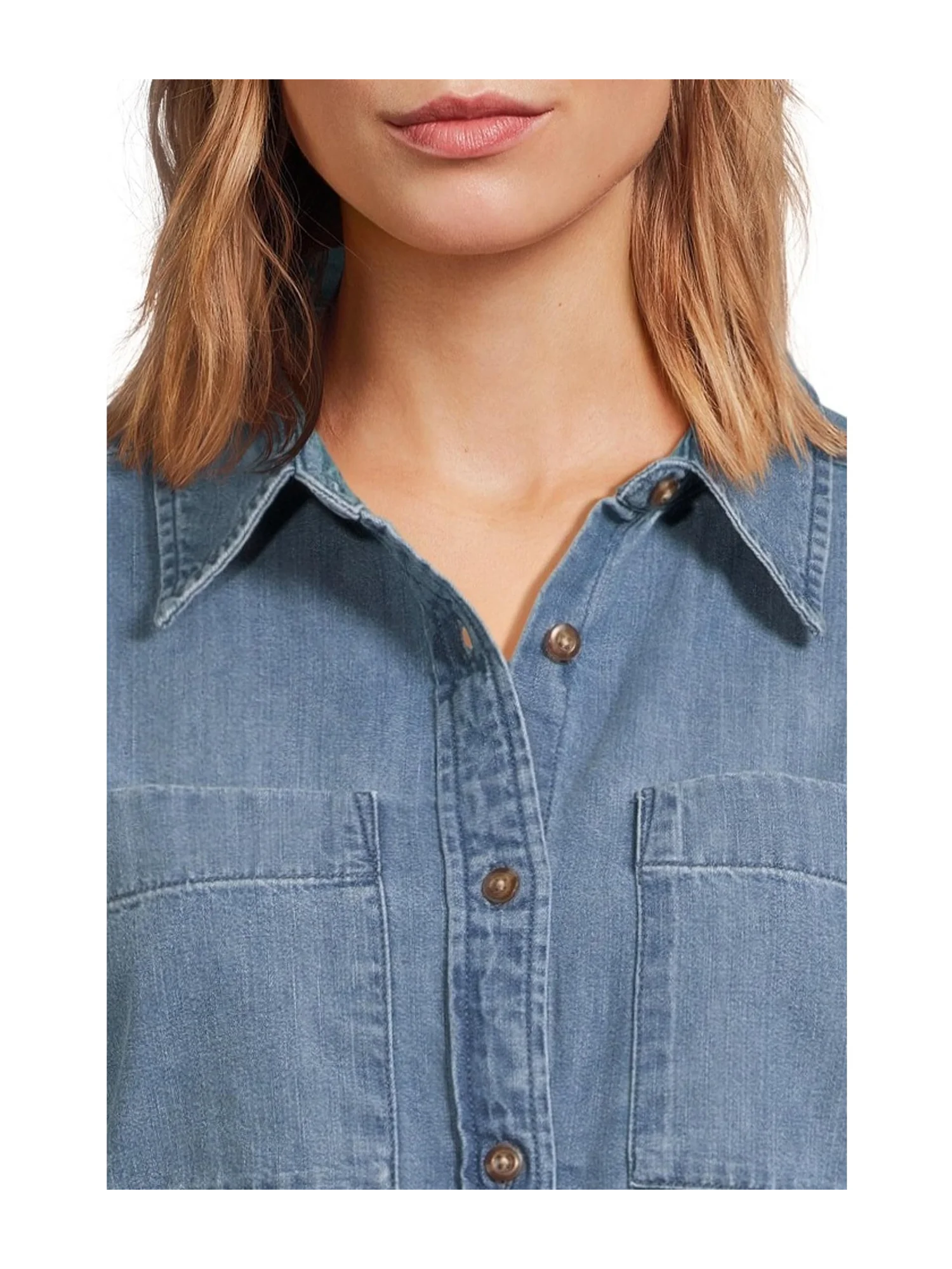 Платье L.L.Bean Heritage Washed Denim Shirt Dress — изображение 4 из 4, синий