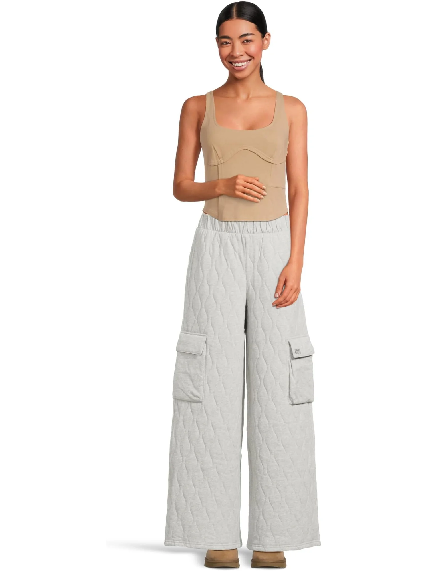 Топ UGG Lennox Tank Top — изображение 5 из 5, серебристый