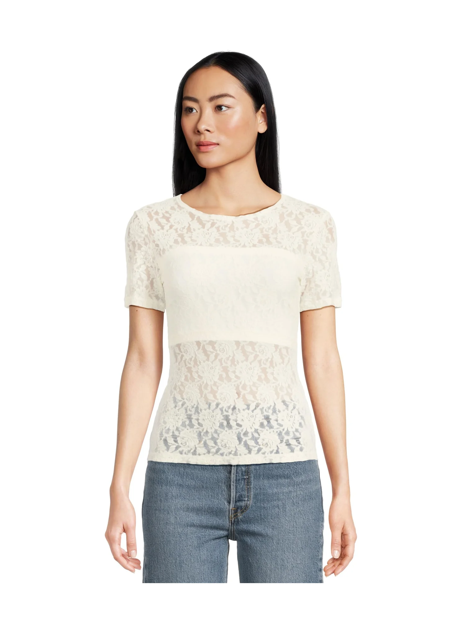Топ Hanky Panky Signature Lace Short — изображение 1 из 5, бежевый