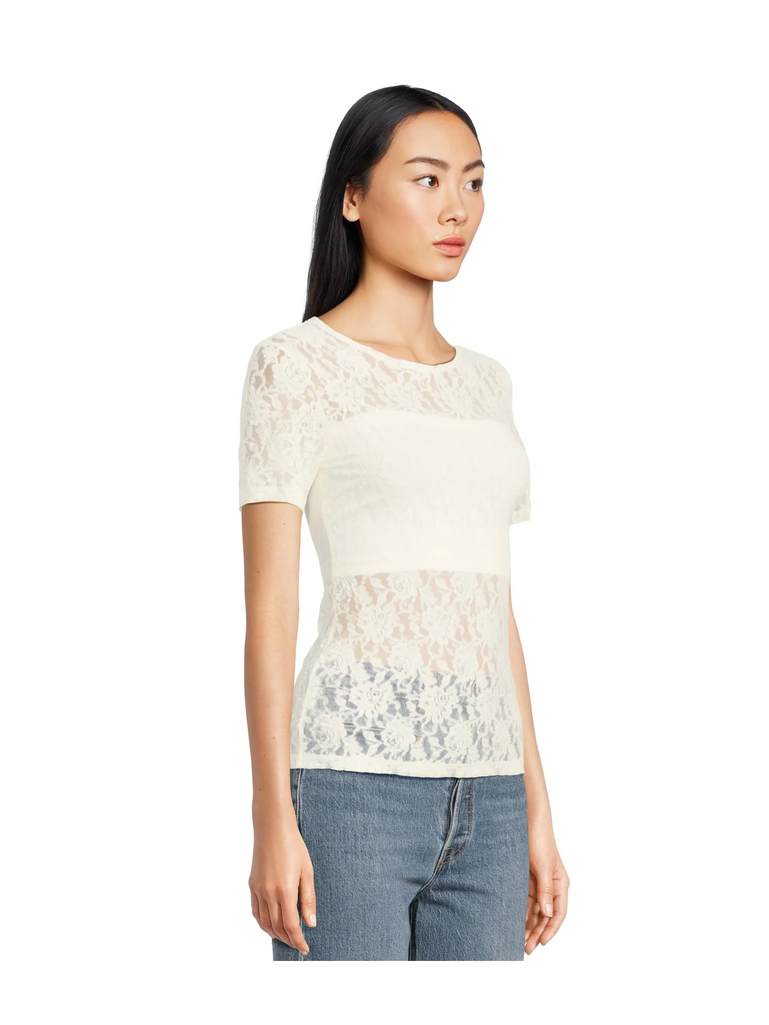 Топ Hanky Panky Signature Lace Short — изображение 2 из 5, бежевый
