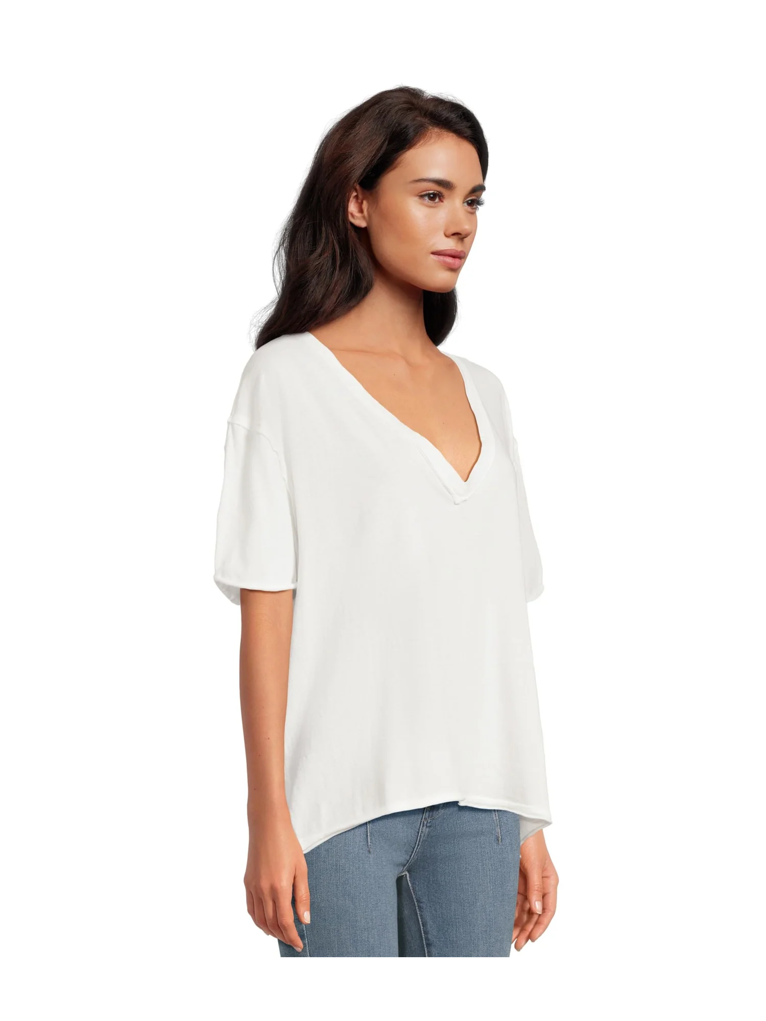 Футболка Free People Nina Tee V — изображение 2 из 5, слоновая кость
