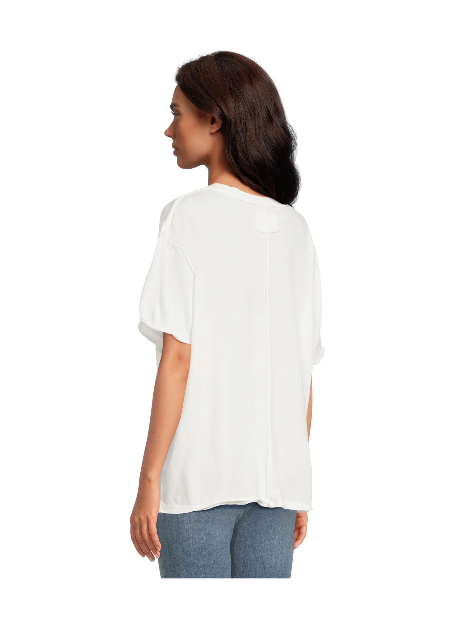 Футболка Free People Nina Tee V — изображение 3 из 5, слоновая кость