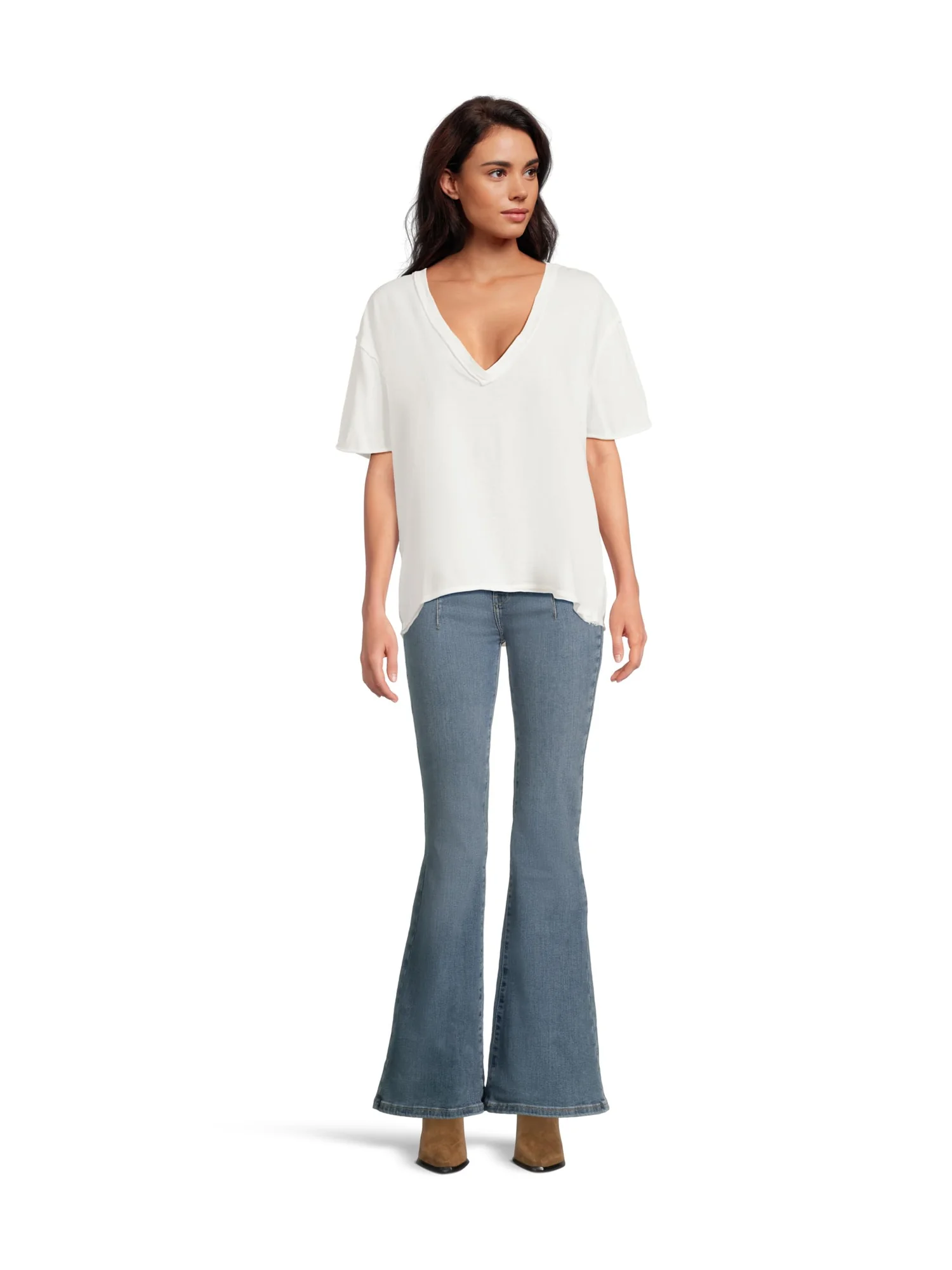 Футболка Free People Nina Tee V — изображение 5 из 5, слоновая кость