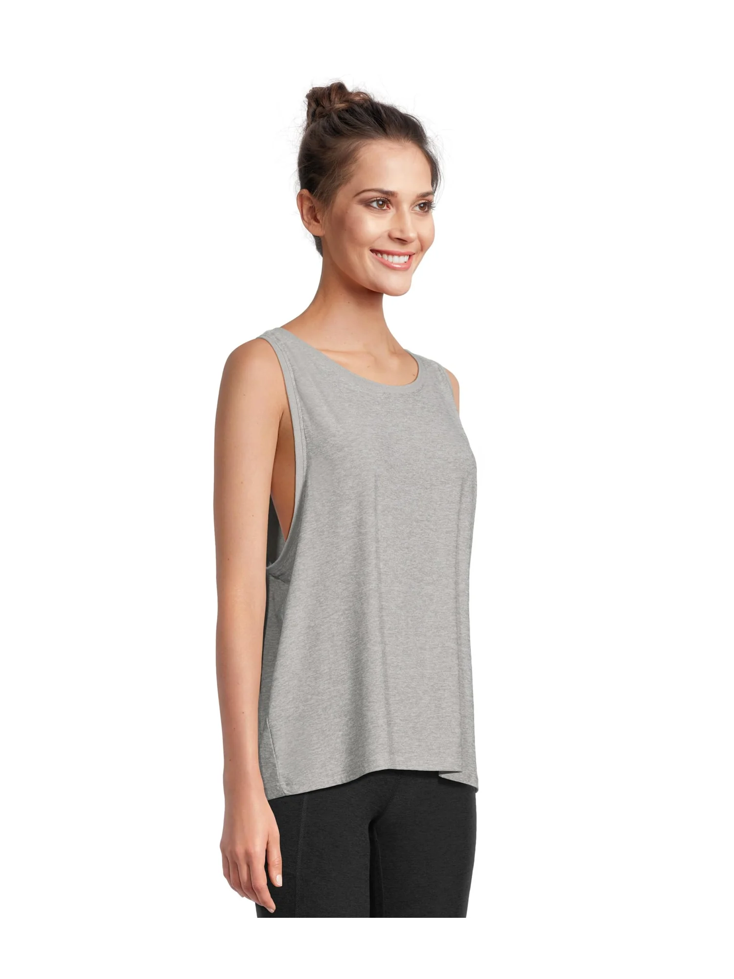 Топ Beyond Yoga Featherweight Rebalance Tank — изображение 2 из 5, серебристый