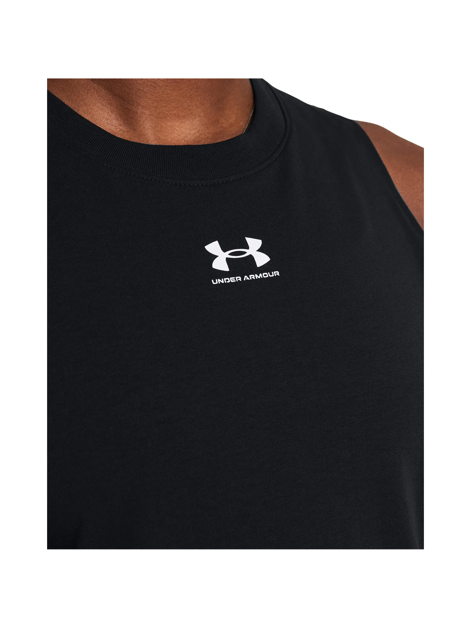 Топ Under Armour Campus Muscle Tank Top — изображение 3 из 4, черный/белый