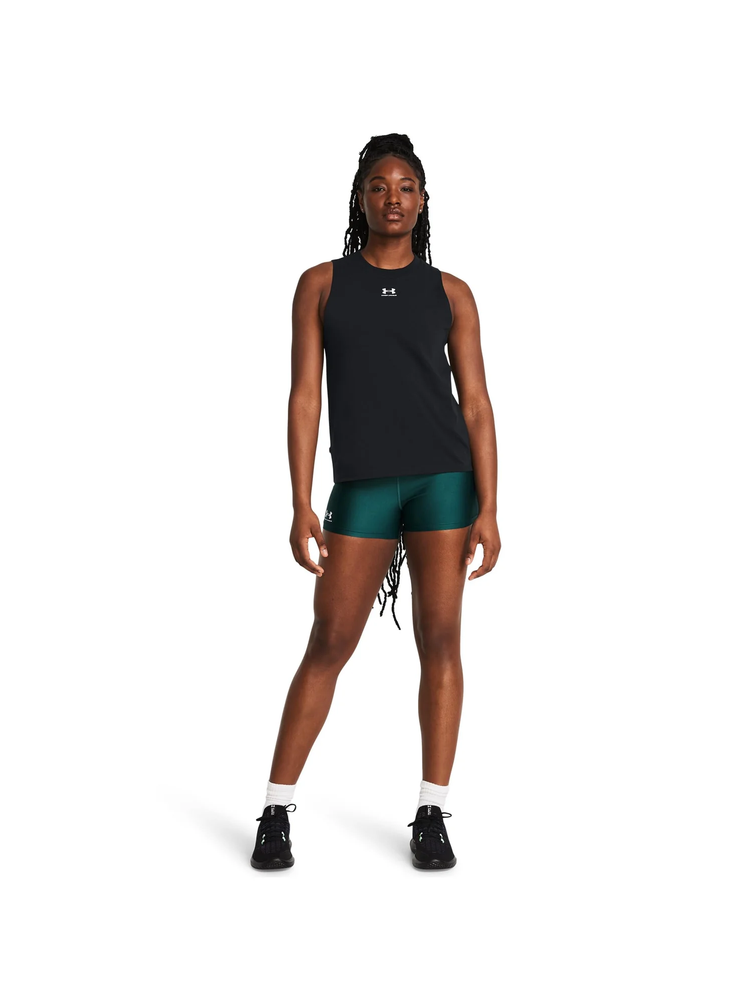 Топ Under Armour Campus Muscle Tank Top — изображение 4 из 4, черный/белый