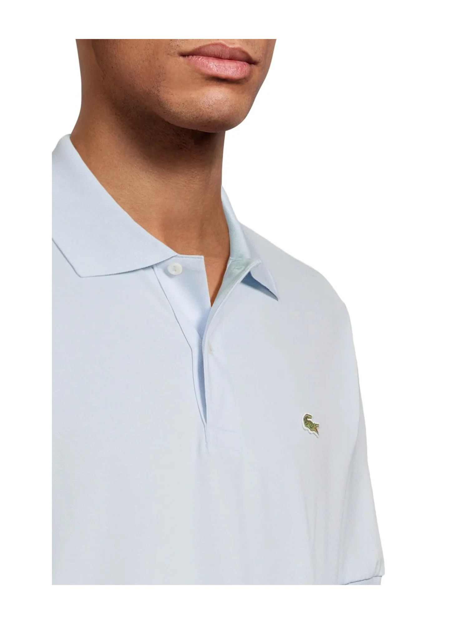 Поло Lacoste Classic Fit L.12.12 Light Pique Polo — изображение 4 из 5, светлый синий