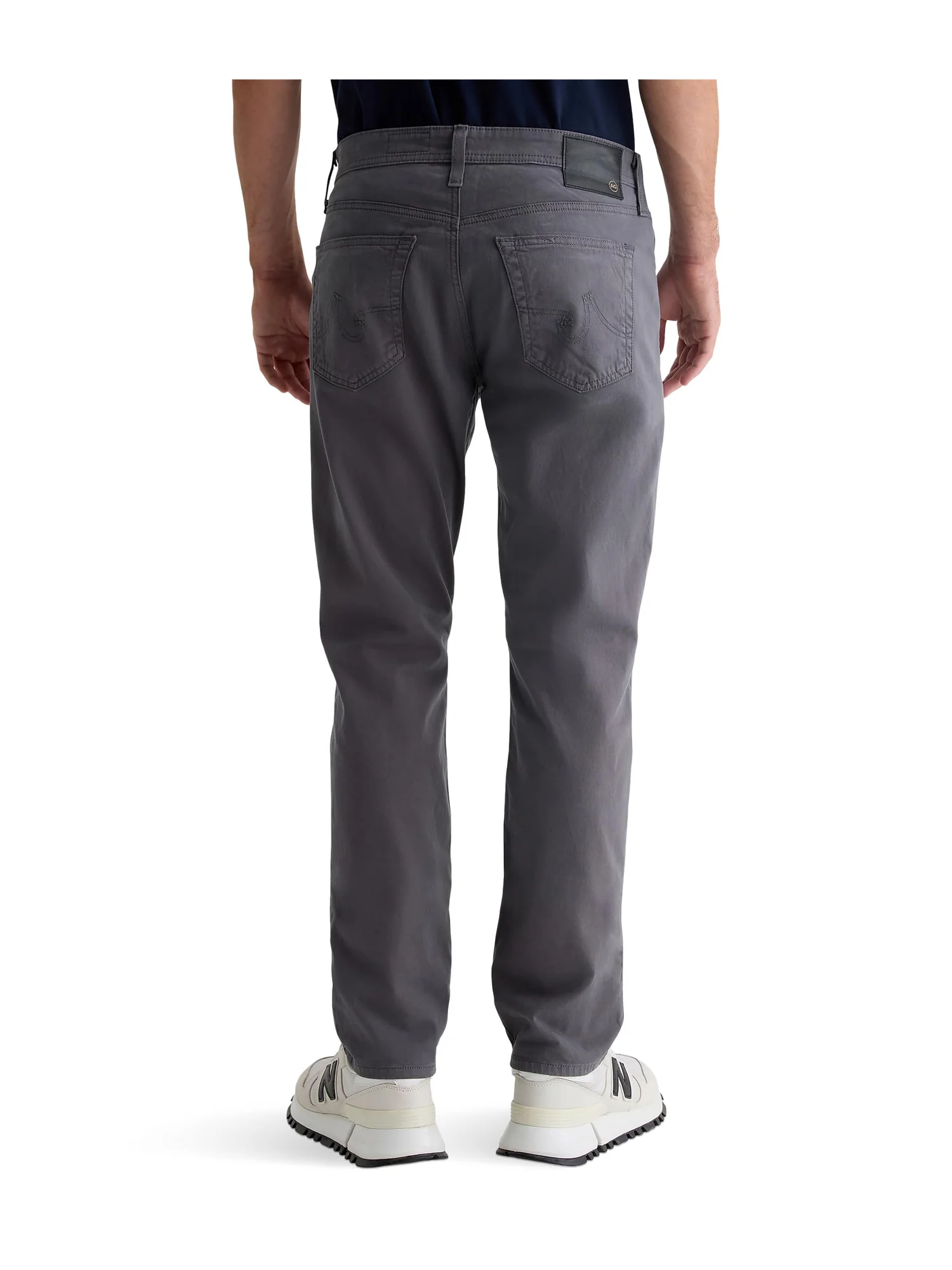 Брюки AG Jeans Everett Slim Straight Leg Twill Pants — изображение 3 из 6, серый