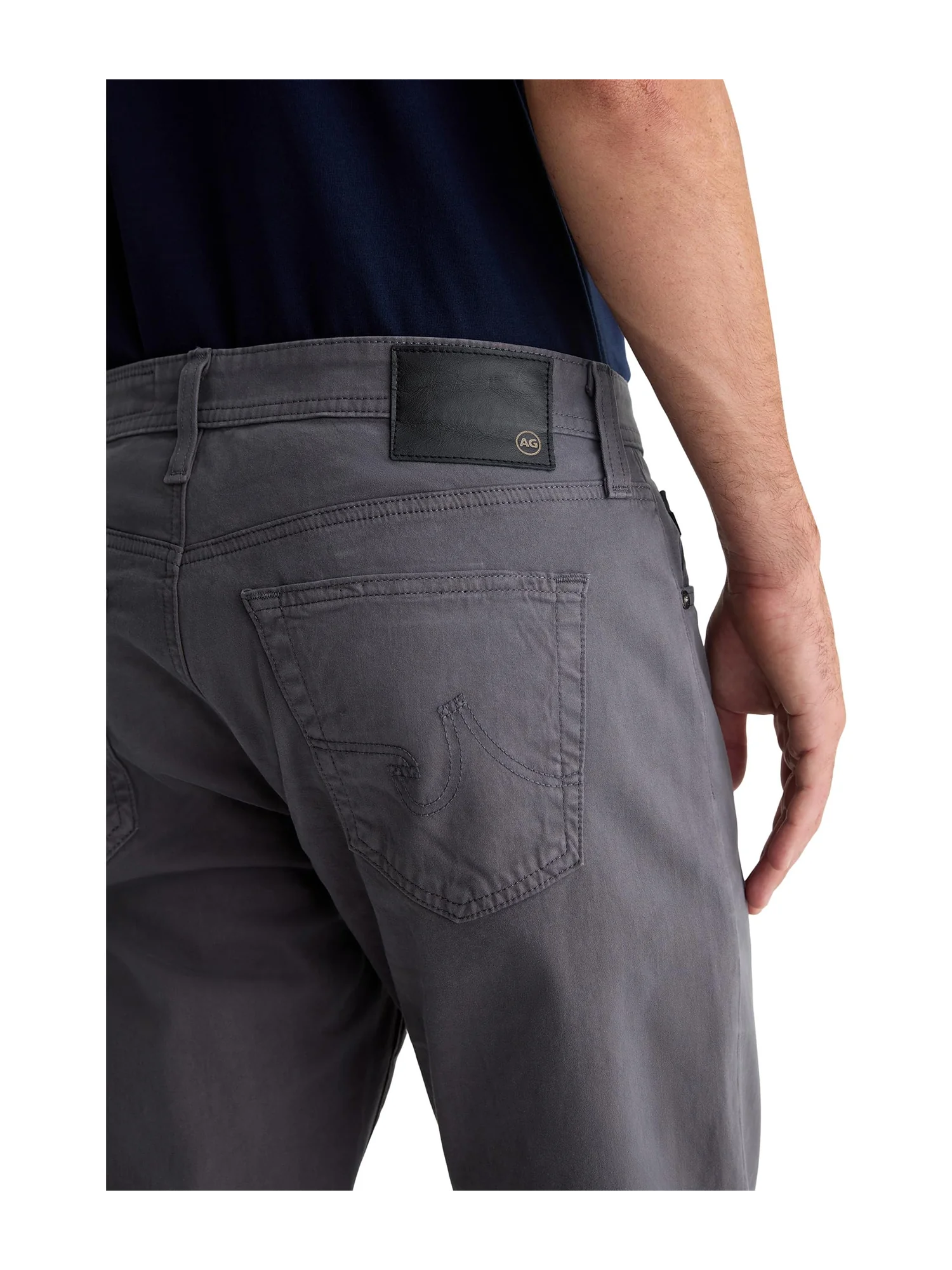 Брюки AG Jeans Everett Slim Straight Leg Twill Pants — изображение 5 из 6, серый