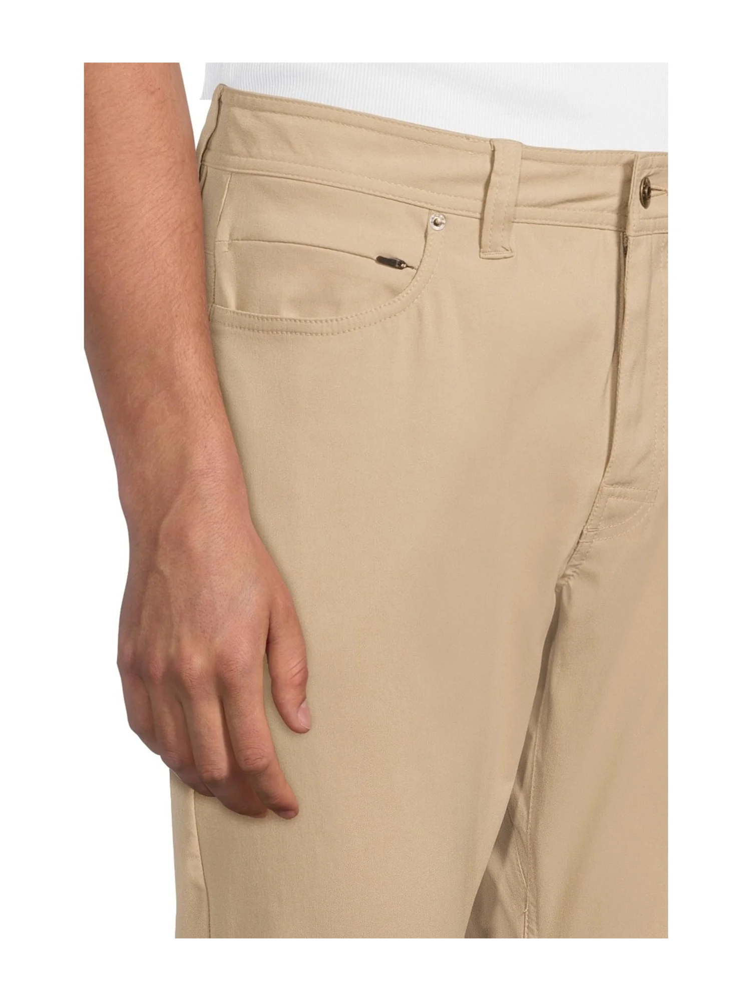 Брюки Prana Stretch Zion 5 Pocket SL Pants — изображение 4 из 5, бежевый