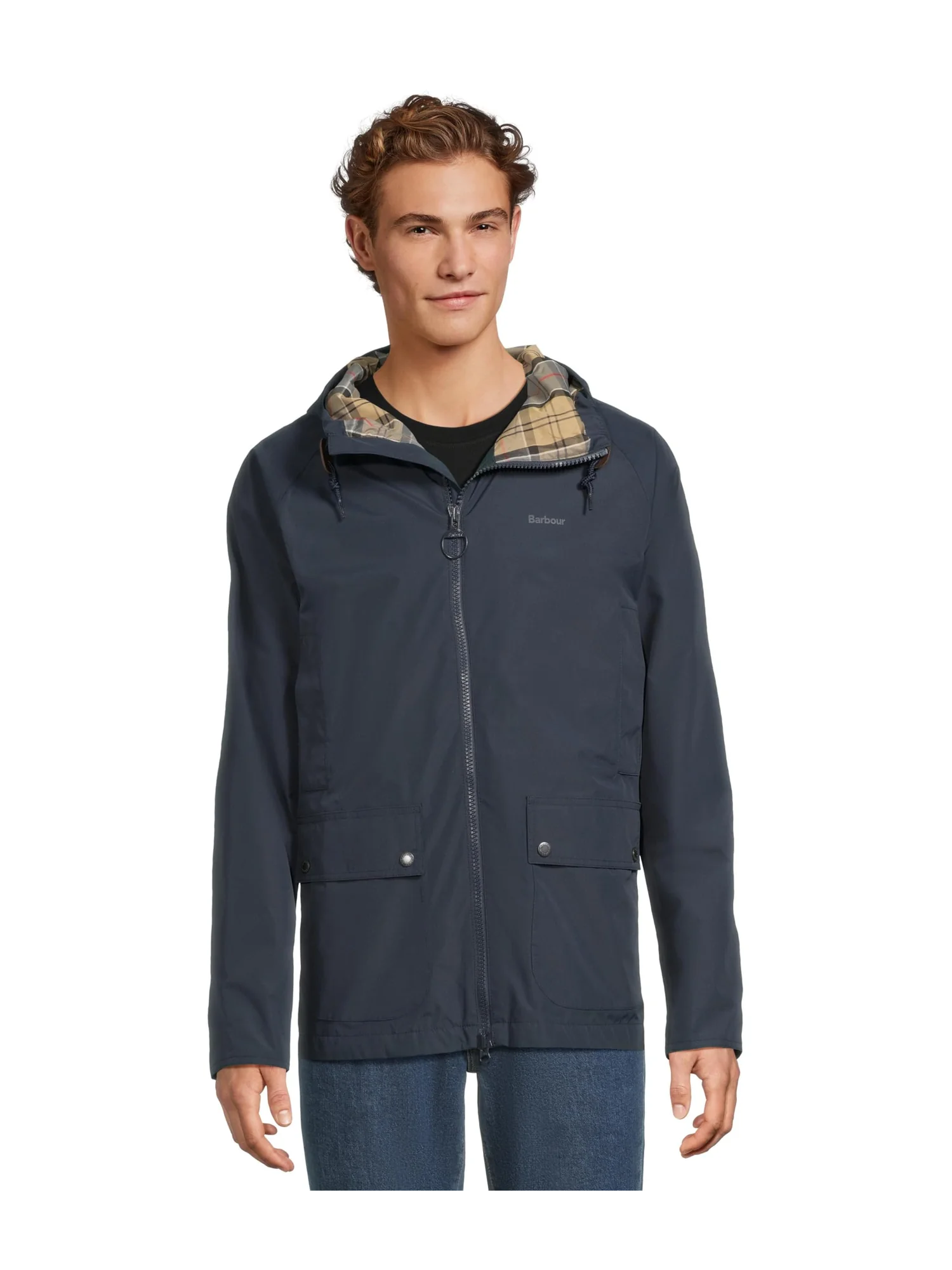 Куртка Barbour Hooded Domus Waterproof Jacket — изображение 1 из 5, темно-синий