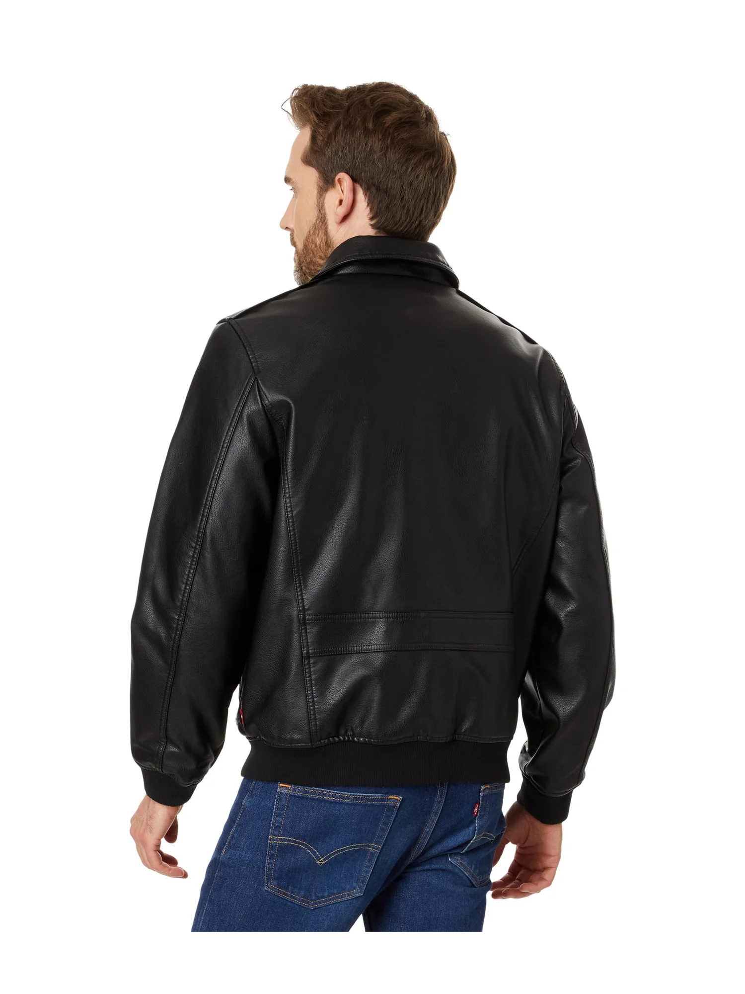 Куртка Levi's Faux Leather Bomber Jacket — изображение 2 из 4, черный