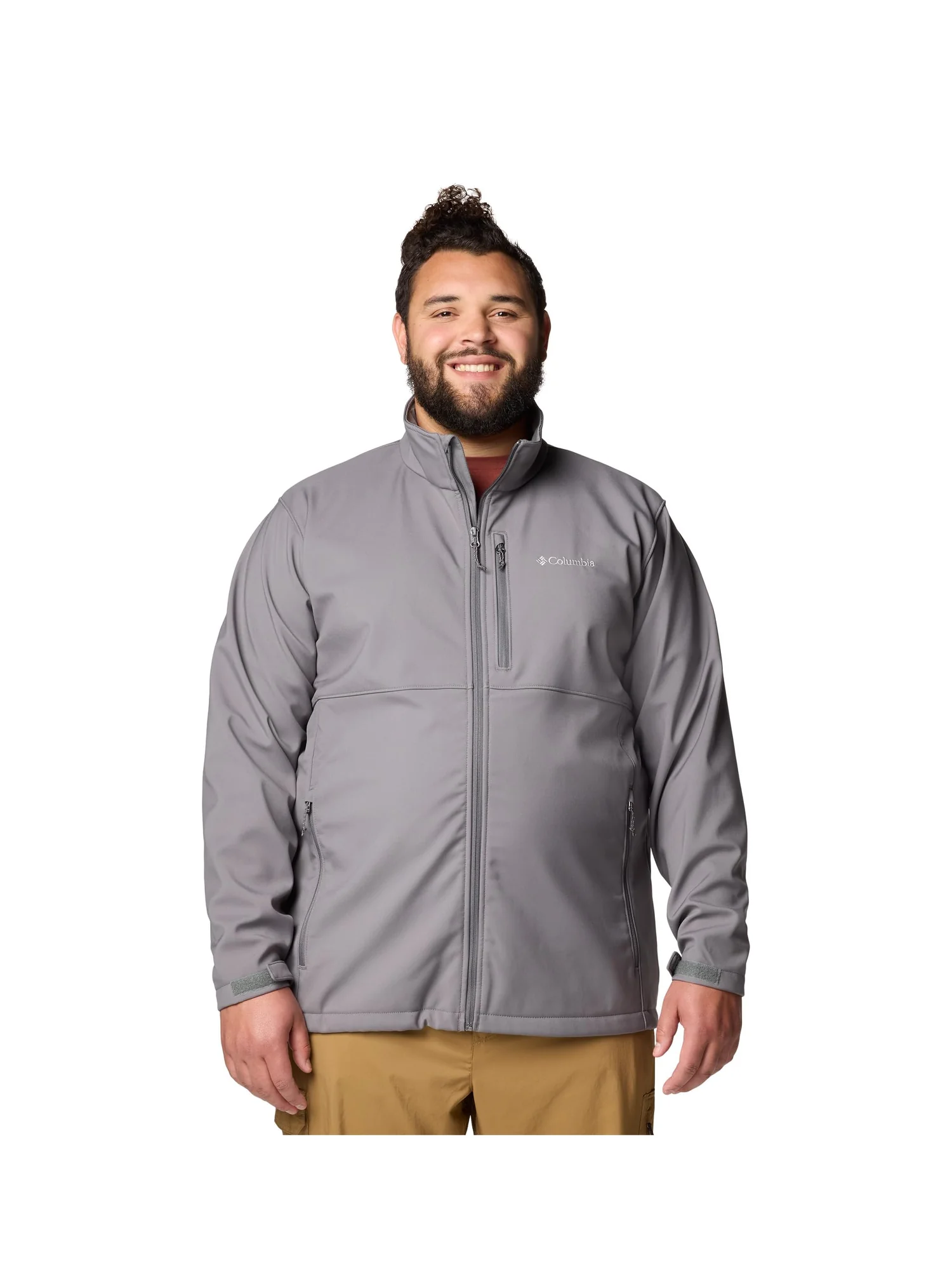 Куртка Columbia Big & Tall Ascender Softshell Jacket — изображение 1 из 4, серый