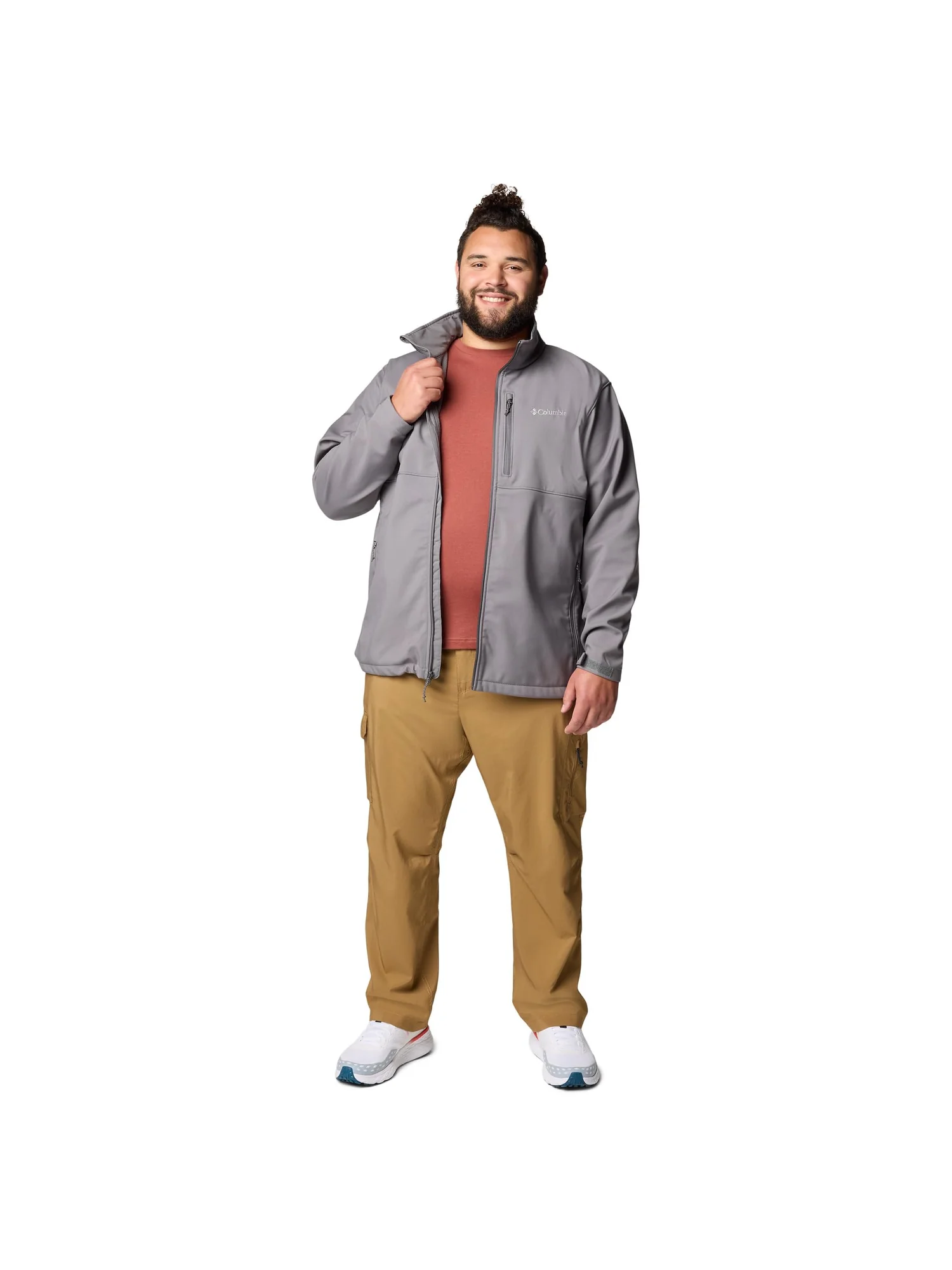 Куртка Columbia Big & Tall Ascender Softshell Jacket — изображение 4 из 4, серый