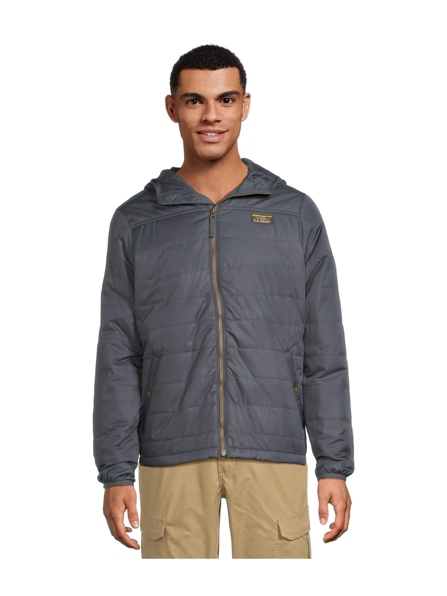 Куртка L.L.Bean Mountain Classic Puffer Hooded Jacket Regular — изображение 1 из 5, серый