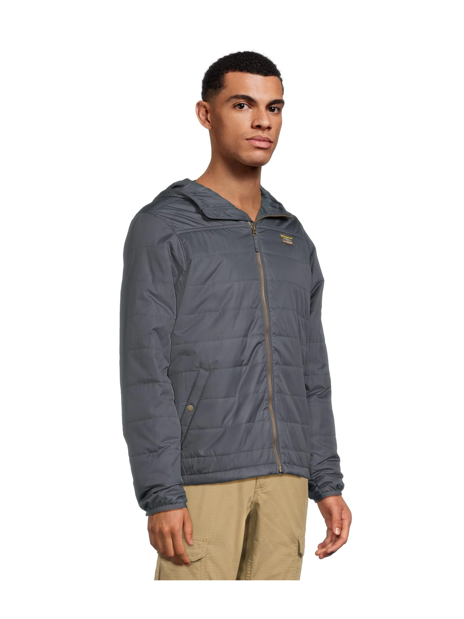 Куртка L.L.Bean Mountain Classic Puffer Hooded Jacket Regular — изображение 2 из 5, серый