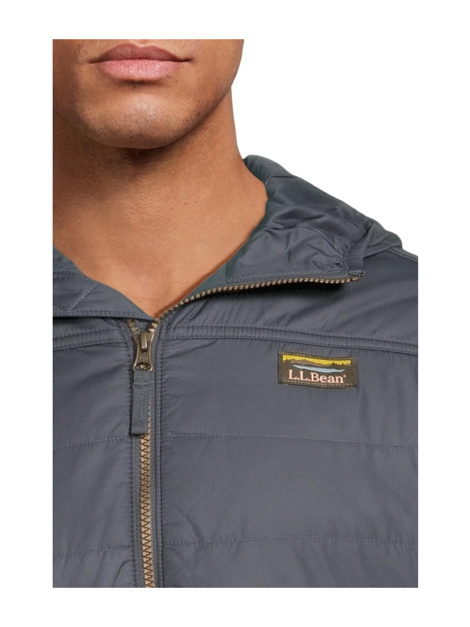 Куртка L.L.Bean Mountain Classic Puffer Hooded Jacket Regular — изображение 4 из 5, серый